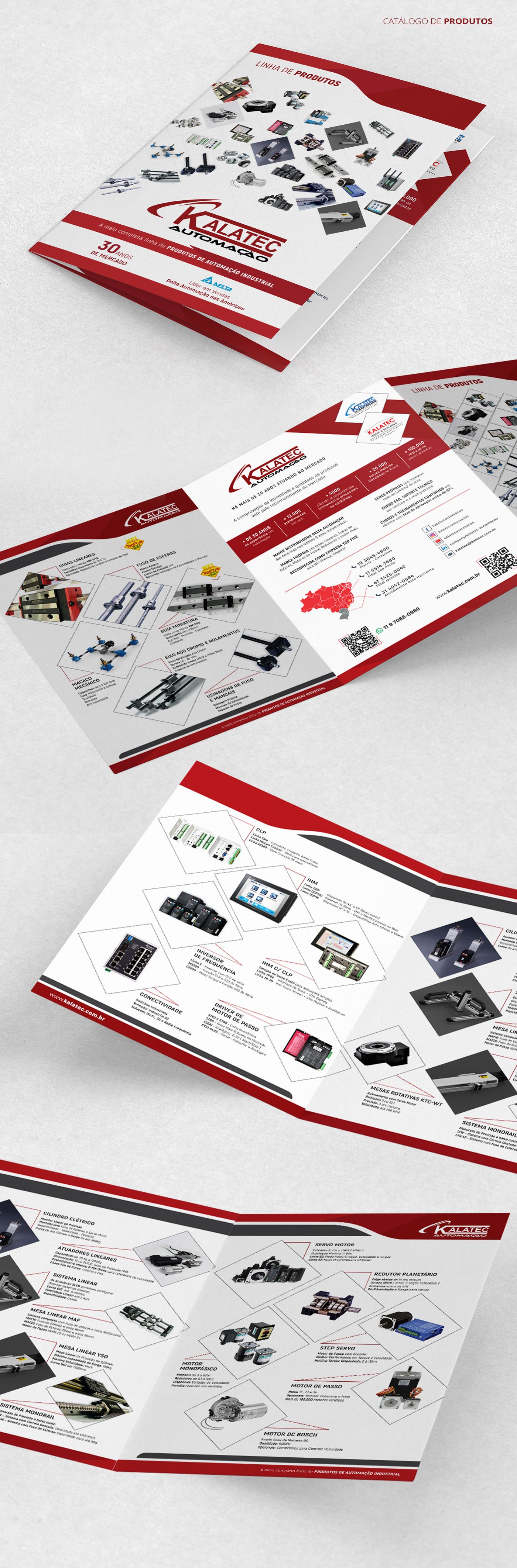 Catálogo de produtos de automação desenvolvido para a empresa Kalatec Automação