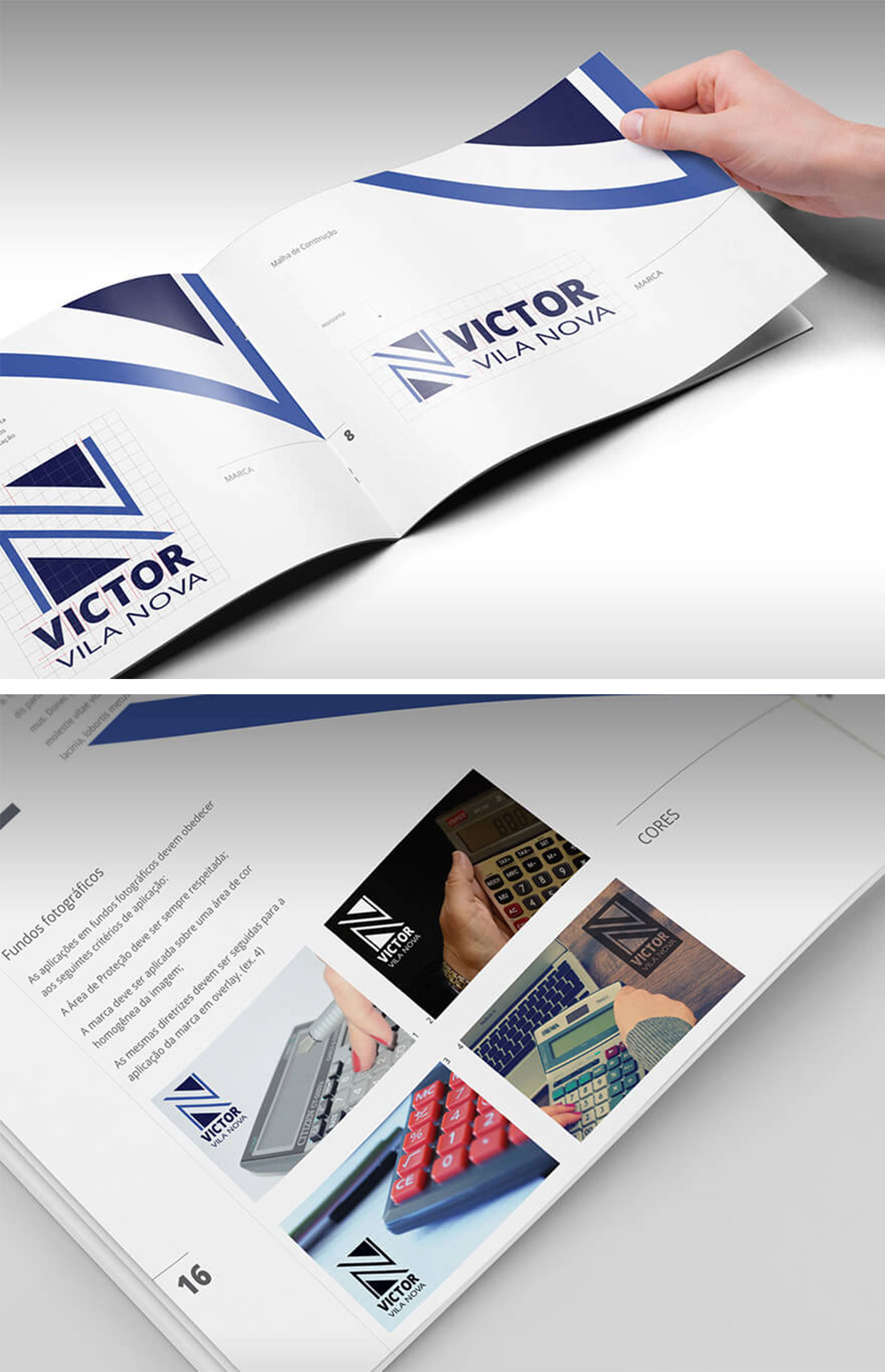 Manual de Identidade Visual desenvolvido para o empreendedor Victor Vila Nova